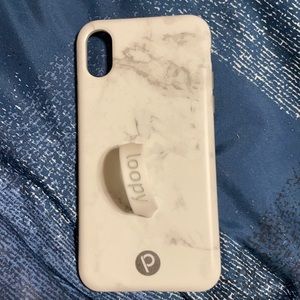 Loopy iPhone XS Case - White Marble